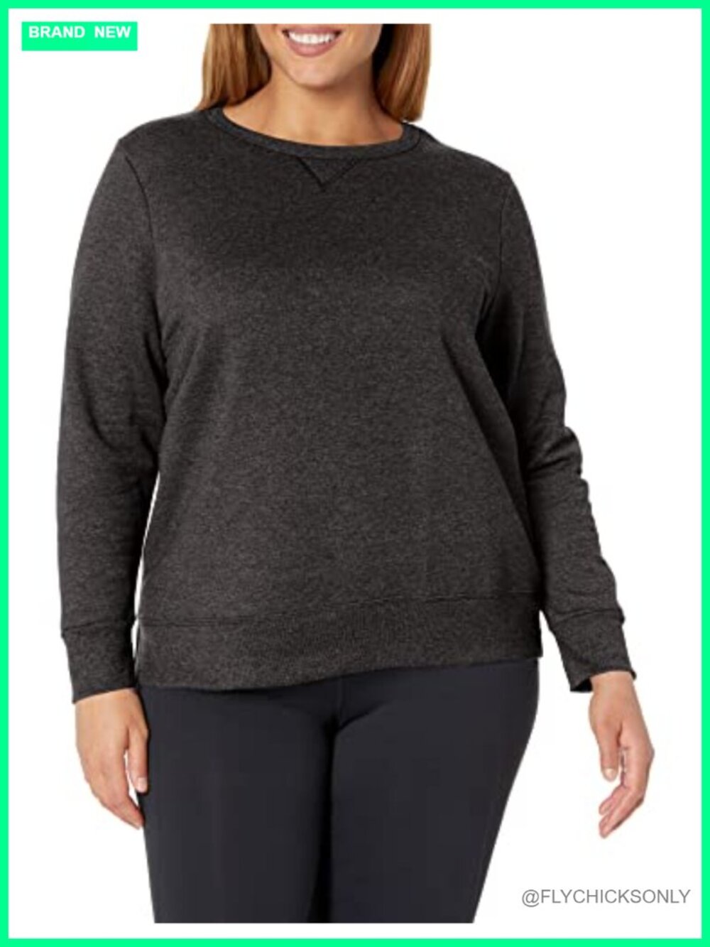Plus Size Fleece Sweatshirt V-Notch Pullover Long Sleeve